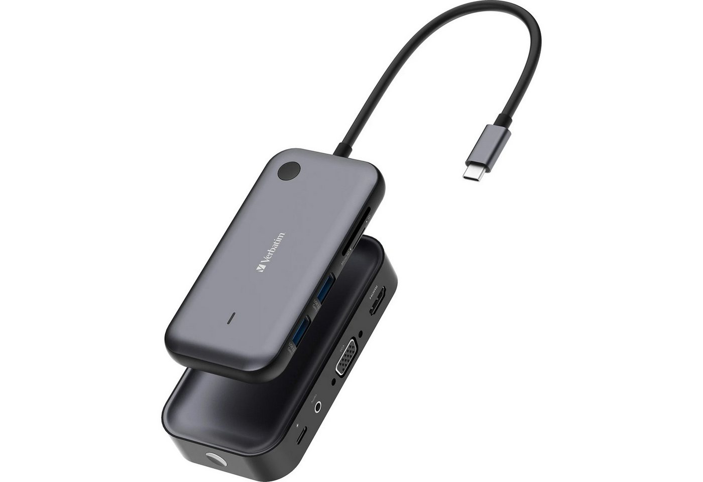 Verbatim USB-Wireless Adapter, USB-C, HDMI, Full HD5, 2x USB 3.2-A, SD, microSD USB-Adapter von Verbatim