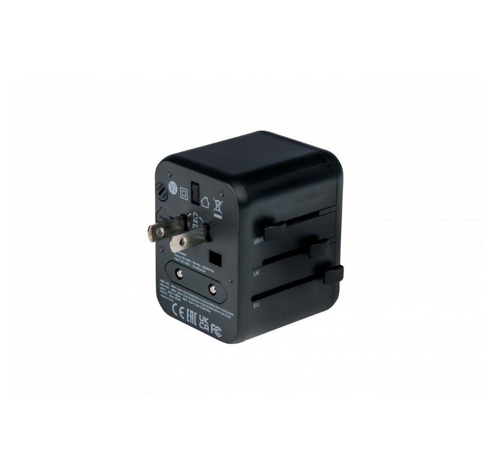 Verbatim Universal-Reiseadapter UTA-02, USB-C PD, USB-A QC, Schwarz Elektro-Adapter Verbatim Universal-Reiseadapter UTA-02, USB-C PD, USB-A QC, Schwarz Elektro-Adapter von Verbatim