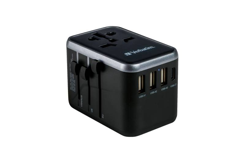 Verbatim - Universal Reiseadapter UTA-04 PD61W/QC / 3xUSB / 2xType-C von Verbatim