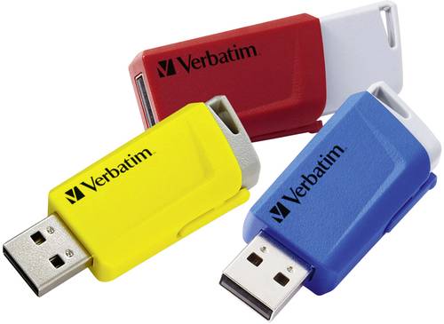 Verbatim V Store N CLICK USB-Stick 16GB Gelb, Rot, Blau 49306  USB 3.2 Gen 1 (USB 3.0) von Verbatim