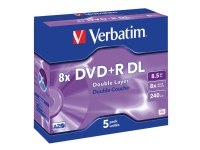 Verbatim VB-DPD55JC, DVD+R DL, 120 mm, Jewelcase, 5 Stück(e), 8,5 GB von Verbatim