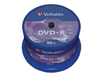 Verbatim VB-DPR47S3A, DVD+R, 120 mm, Spindel, 50 Stück(e), 4,7 GB von Verbatim