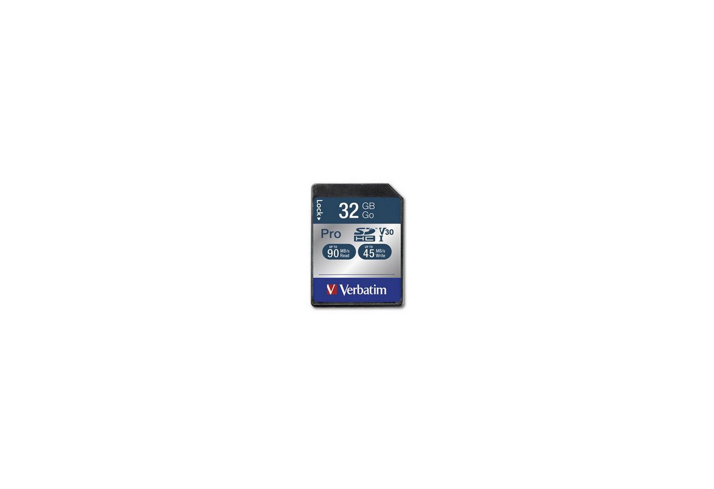 Verbatim VERBATIM SD Card 32GB Verbatim SDHC PRO UHS-I Class 10 Micro SD-Karte Verbatim VERBATIM SD Card 32GB Verbatim SDHC PRO UHS-I Class 10 Micro SD-Karte von Verbatim