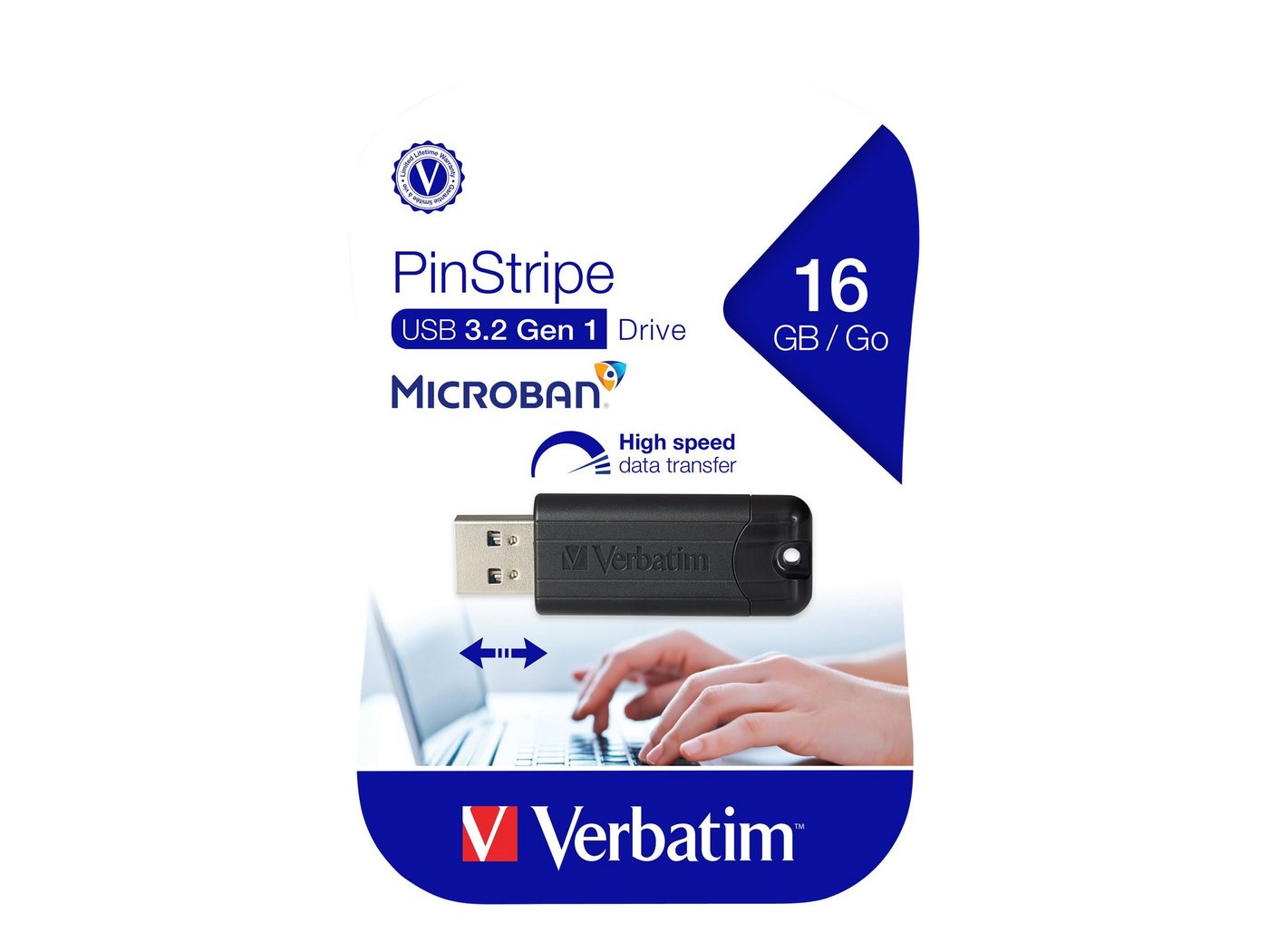 Verbatim VERBATIM USB3.0 16GB HI-SPEED STORE'N'GO DRIVE (black) USB-Stick von Verbatim