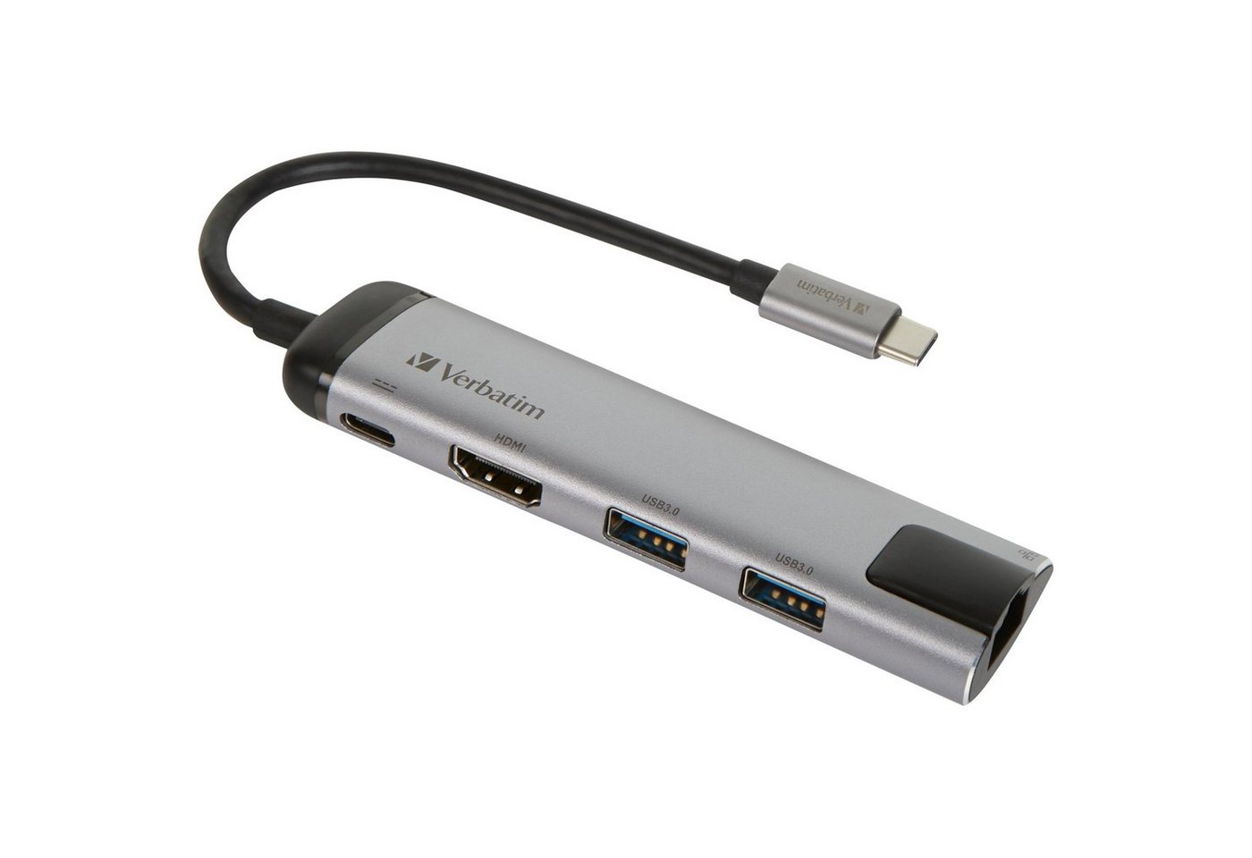 Verbatim Verbatim USB 3.2 Gen 1 Multiport-Hub, USB-C Audio- & Video-Adapter von Verbatim