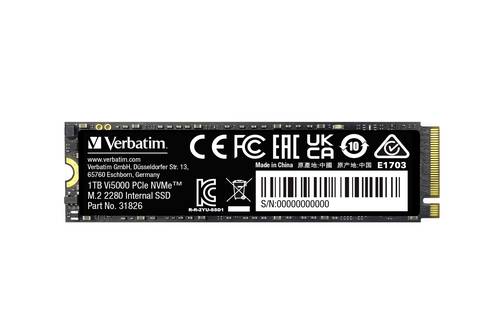 Verbatim Vi5000 1TB Interne M.2 PCIe NVMe SSD 2280 M.2 NVMe PCIe 4.0 x4 Retail 31826 von Verbatim