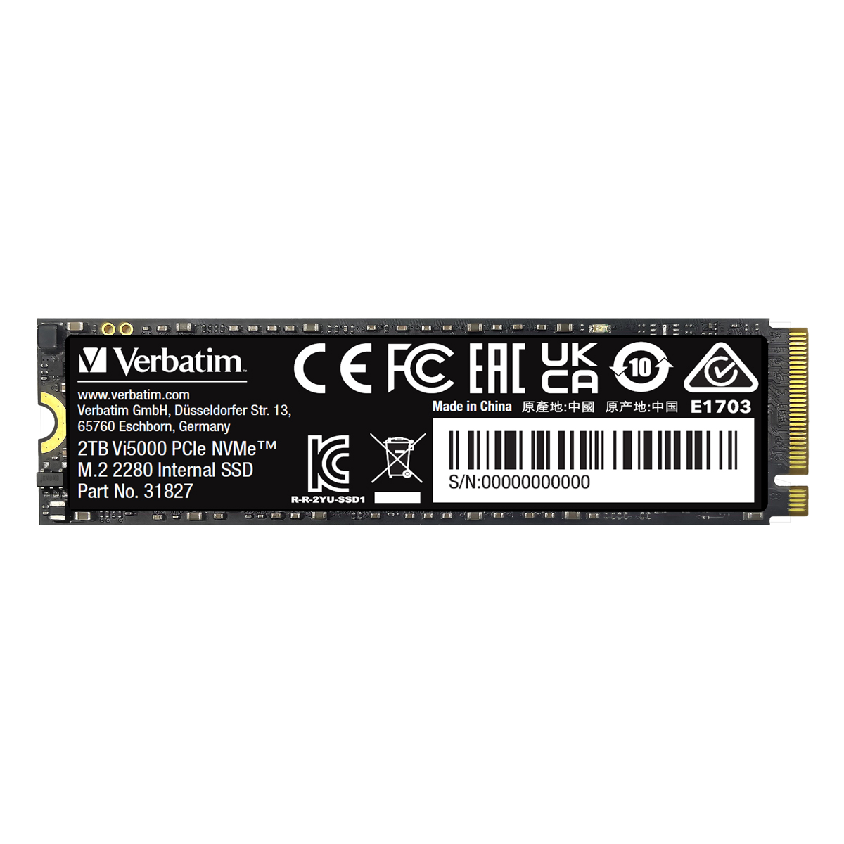 Verbatim Vi5000 SSD 2TB M.2 2280 PCIe Gen4 Internes Solid-State-Module Verbatim Vi5000 SSD 2TB M.2 2280 PCIe Gen4 Internes Solid-State-Module von Verbatim