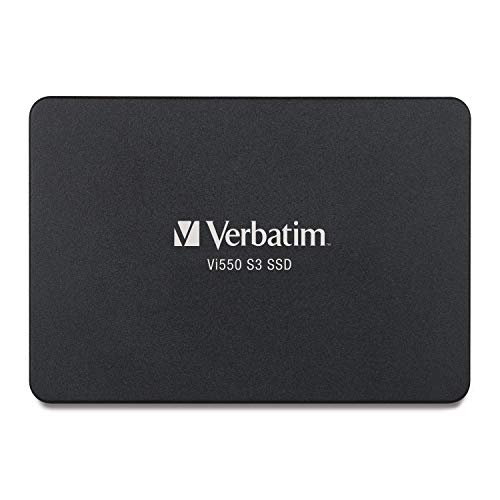 Verbatim Vi550 S3 SSD 2 TB, internes 2,5" SATA III SSD-Laufwerk mit 3D-NAND-Technologie, bis zu 550 MB/s Lesegeschwindigkeit, ideal für PC und Notebook, schwarz von Verbatim
