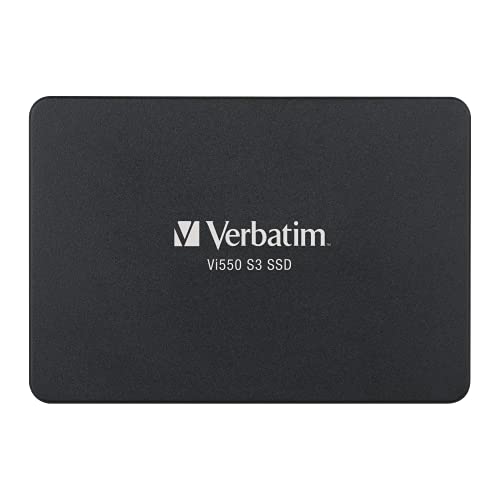 Verbatim Vi550 S3 SSD, internes SSD-Laufwerk mit 4 TB Datenspeicher, Solid State Drive mit 2,5'' SATA III Schnittstelle und 3D-NAND-Technologie, schwarz von Verbatim