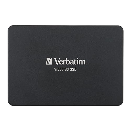 Verbatim Vi550 S3 SSD, internes SSD-Laufwerk mit 512 GB Datenspeicher, Solid State Drive mit 2,5'' SATA III Schnittstelle und 3D-NAND-Technologie, schwarz von Verbatim