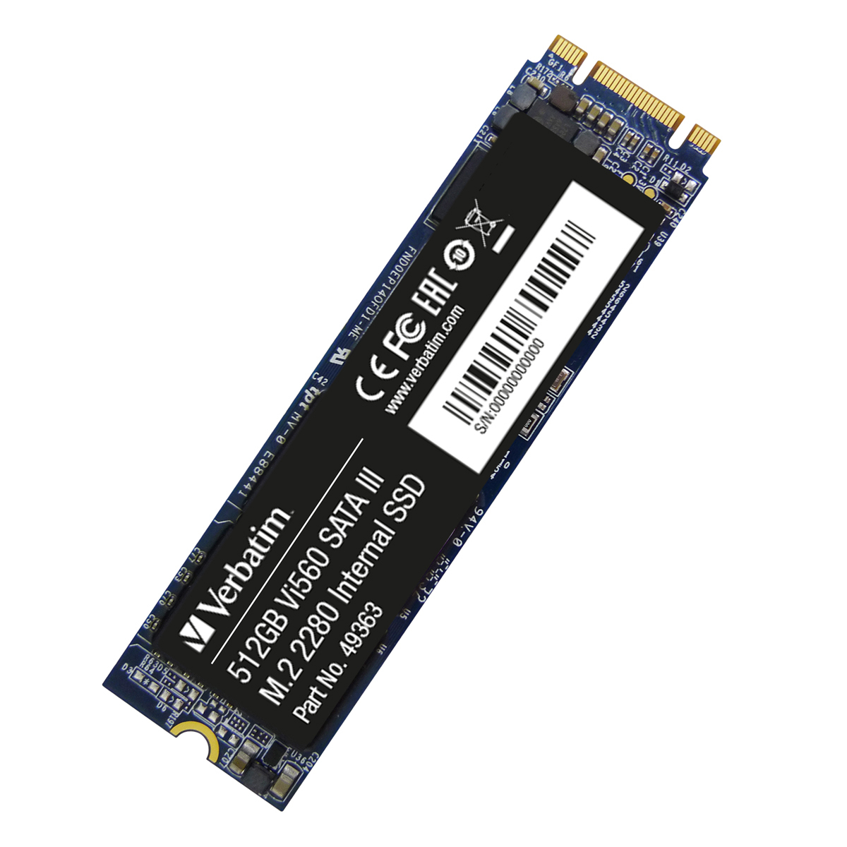 Verbatim Vi560 S3 SSD 512GB M.2 SATA 6Gb/s - internes Solid-State-Module von Verbatim