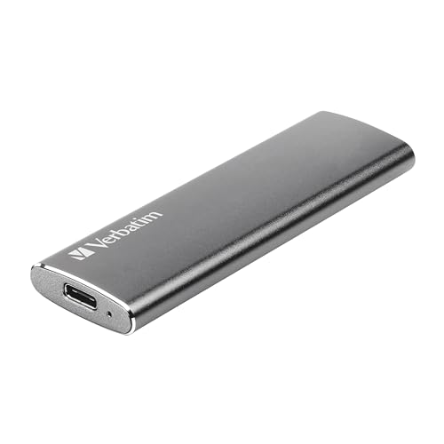 Verbatim Vx500 SSD, 480 GB, Spacegrau, 29 g, Externe SSD, USB 3.0 SSD, leichte SSD extern, für Windows & Mac OS X, tragbares Laufwerk, USB-C, Hochgeschwindigkeits-Flashspeicher von Verbatim