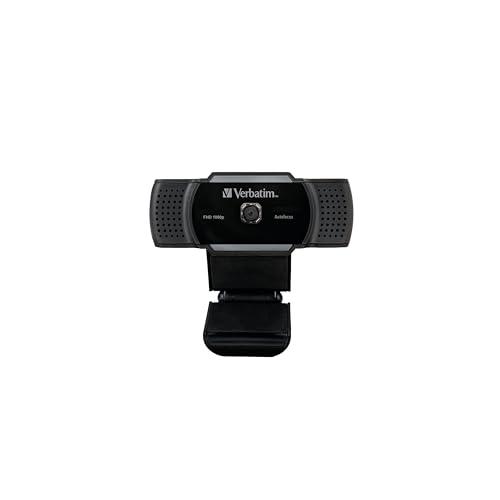 Verbatim Webcam mit Mikrofon, externe Kamera für Computer oder Laptop mit Full HD 1080 p Autofokus, für Video-Calls im Homeoffice oder als Streaming Cam Verbatim Webcam mit Mikrofon, externe Kamera für Computer oder Laptop mit Full HD 1080 p Autofokus, für Video-Calls im Homeoffice oder als Streaming Cam von Verbatim