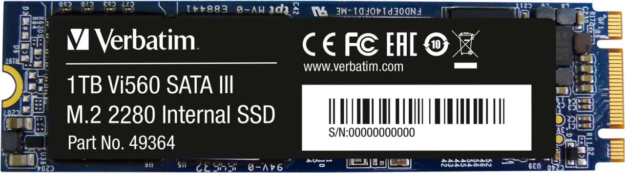 Verbatim interne SSD-Festplatte Vi560 1TB S3 schwarz von Verbatim