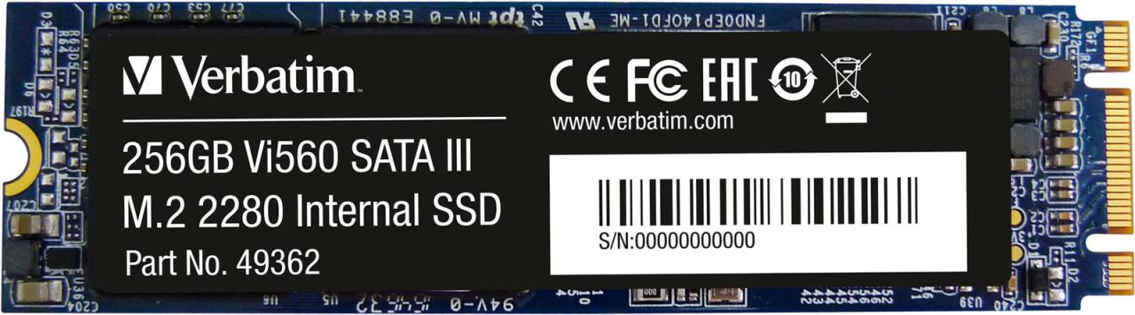 Verbatim interne SSD-Festplatte Vi560 256GB S3 schwarz von Verbatim