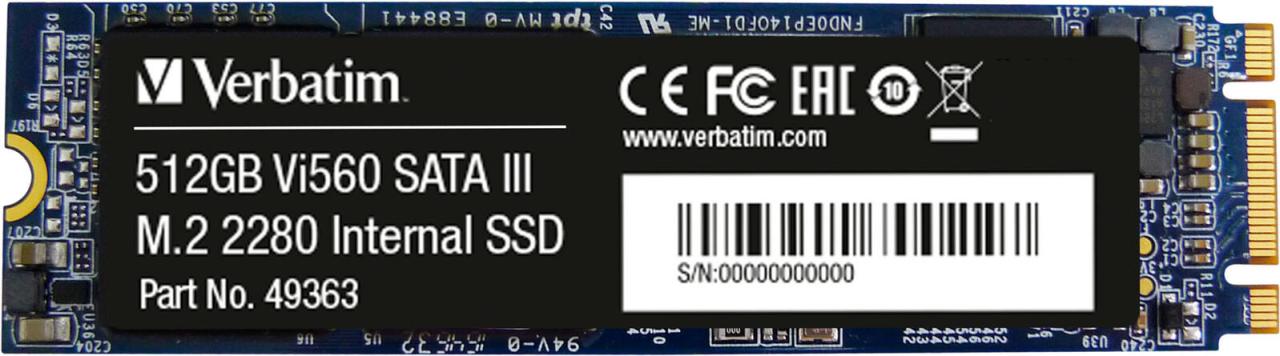 Verbatim interne SSD-Festplatte Vi560 512GB S3 schwarz von Verbatim