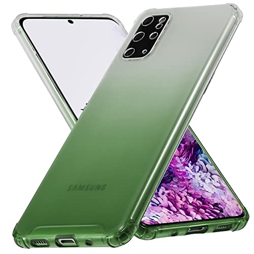 Verco Farbwechsel Hülle für Samsung Galaxy S20 Plus, Schutzhülle Handy Cover Transparent mit Farbverlauf und Kameraschutz Slim Case, Grün von Verco