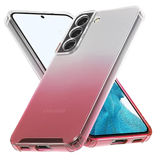 Verco Farbwechsel Hülle für Samsung Galaxy S22, Schutzhülle Handy Cover Transparent mit Farbverlauf und Kameraschutz Slim Case, Rot Verco Farbwechsel Hülle für Samsung Galaxy S22, Schutzhülle Handy Cover Transparent mit Farbverlauf und Kameraschutz Slim Case, Rot von Verco