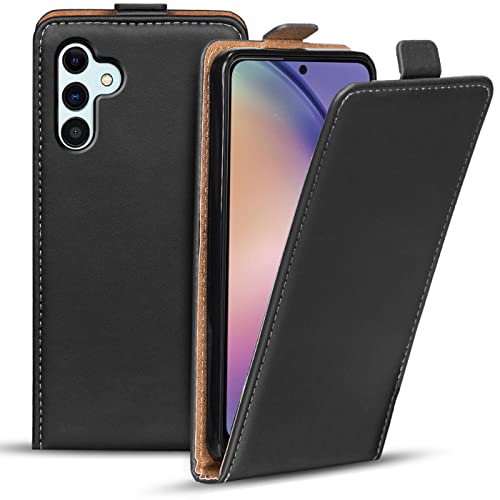 Verco Flip Cover für Samsung Galaxy A54 5G Case, Flipstyle Schutzhülle für Samsung A54 5G Hülle Tasche vertikal klappbare Handyhülle, Schwarz von Verco