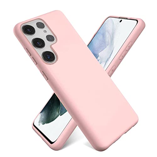 Verco Handyhülle für Samsung Galaxy S23 Ultra Hülle, Case Silikon Gel [weiches Innenfutter] Schutzhülle für Samsung S23 Ultra Case stoßfest, Rosa von Verco