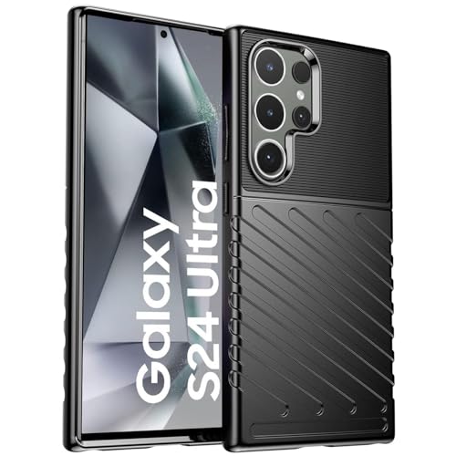 Verco Handyhülle für Samsung Galaxy S24 Ultra Hülle, Stoßfest Thunder Case für Samsung S24 Ultra 5G Schutzhülle, Schwarz Verco Handyhülle für Samsung Galaxy S24 Ultra Hülle, Stoßfest Thunder Case für Samsung S24 Ultra 5G Schutzhülle, Schwarz von Verco