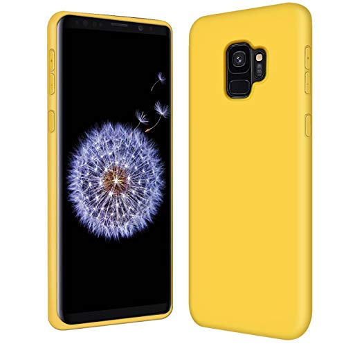 Verco Handyhülle für Samsung Galaxy S9 Hülle Silikon, Flex TPU Gel [weiches Innenfutter] Case für Galaxy S9 Schutzhülle Stoßfest, Gelb von Verco