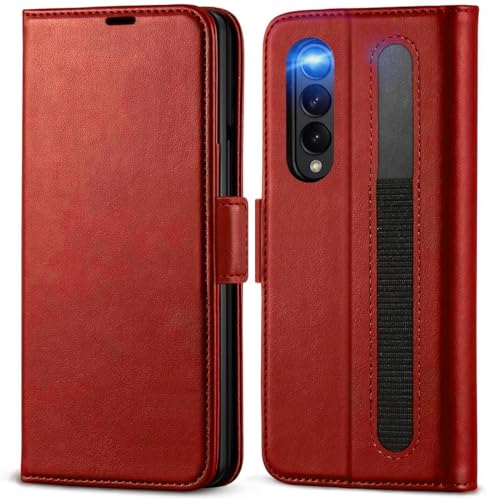 Verco Handyhülle für Samsung Galaxy Z Fold 3, 6,1 Zoll Premium Klapphülle Handy Flip Case für Samsung Z Fold 3 5G Hülle Book Case Tasche, Rot Verco Handyhülle für Samsung Galaxy Z Fold 3, 6,1 Zoll Premium Klapphülle Handy Flip Case für Samsung Z Fold 3 5G Hülle Book Case Tasche, Rot von Verco
