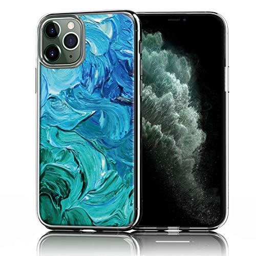 Verco Handyhülle für iPhone 11 Pro Case, Premium Muster Handy Cover für Apple iPhone 11 Pro Hülle weiches Flexibles TPU Case (5,8 Zoll), Abstract Blau von Verco