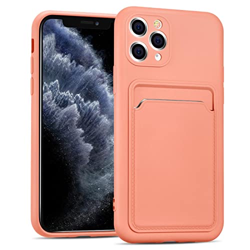 Verco Handyhülle für iPhone 11 Pro Case Silikon, Handy Cover mit Kartenfach Dünne Schutzhülle für iPhone 11 Pro Hülle - Rosa von Verco