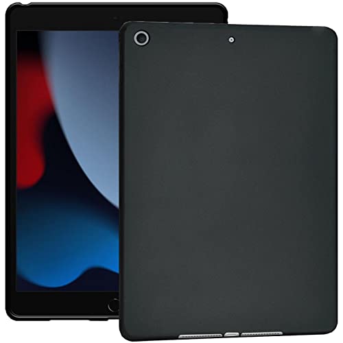 Verco Hülle für Apple iPad 10.2 (2019/2020/2021), Schutzhülle Tablet Tasche Silikon Case Slim Cover iPad (7/8/9. Generation), Schwarz von Verco