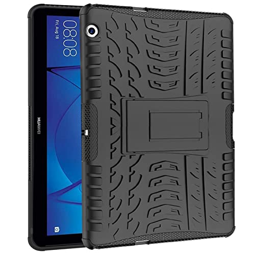 Verco Hülle für Huawei Mediapad T3 10, Outdoor Schutzhülle Armor Tablet Case Cover, Schwarz von Verco