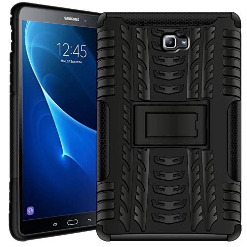 Verco Hülle für Samsung Galaxy Tab A 10.1, Outdoor Schutzhülle Armor Tablet Case Cover [Tab A(6) T580 T858], Schwarz von Verco