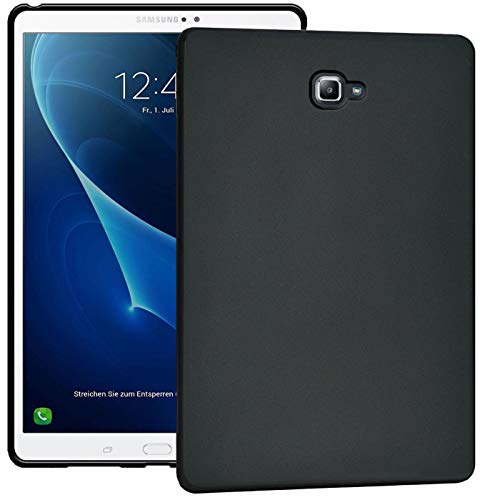 Verco Hülle für Samsung Galaxy Tab A 10.1 (2016), Schutzhülle Tablet Tasche Silikon Cover [Tab A6 T580 / T858], Schwarz von Verco