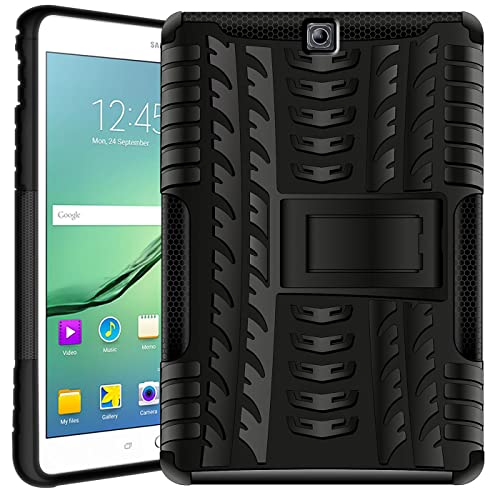Verco Hülle für Samsung Galaxy Tab S2 9.7, Outdoor Schutzhülle Armor Tablet Case [T810 T815 T813 T819], Schwarz von Verco