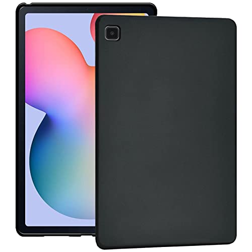 Verco Hülle für Samsung Galaxy Tab S6 Lite, Schutzhülle Tablet Tasche Silikon Case Slim Cover [10.4 Zoll P610 / P615], Schwarz von Verco