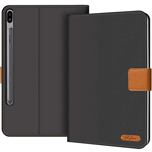 Verco Hülle für Samsung Galaxy Tab S8+ 12.4 Zoll, Schutzhülle Tablet Tasche Standfunktion Cover [SM-X800 X806], Schwarz von Verco