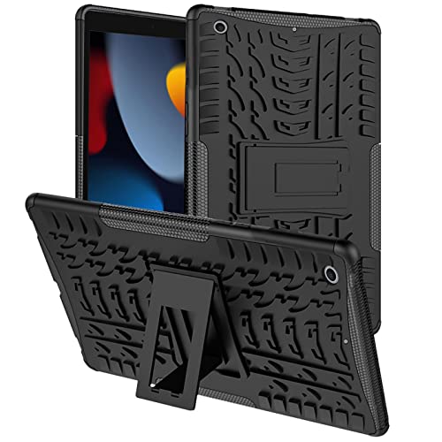 Verco Hülle für iPad 10.2 (2020/2021), (8./9. Generation) Outdoor Schutzhülle Armor Tablet Case Massiv Cover, Schwarz von Verco