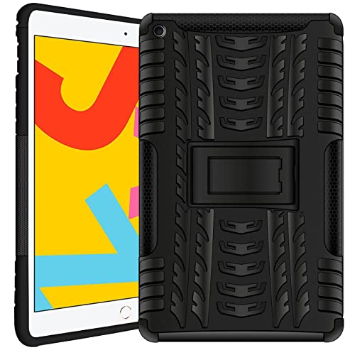 Verco Hülle für iPad 10.2 2019 (7. Generation), Outdoor Schutzhülle Armor Tablet Case Cover [A2197 / A2200], Schwarz von Verco