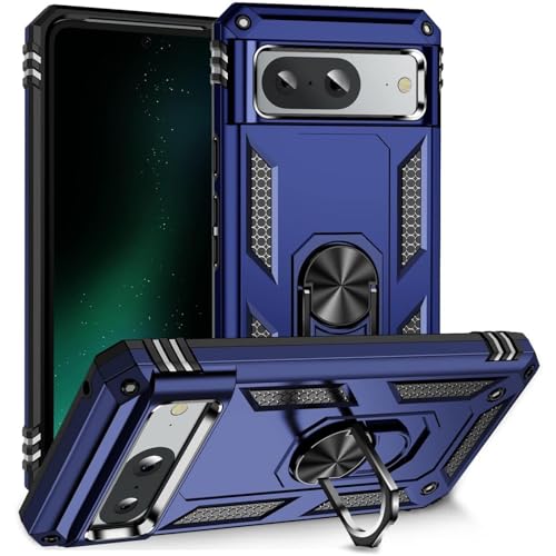 Verco Hybrid Armor Shield Case für Google Pixel 8 Hülle, extrem robust mit Magnet Fingerring Halter Handyhülle für Pixel 8 Panzerhülle, Blau Verco Hybrid Armor Shield Case für Google Pixel 8 Hülle, extrem robust mit Magnet Fingerring Halter Handyhülle für Pixel 8 Panzerhülle, Blau von Verco