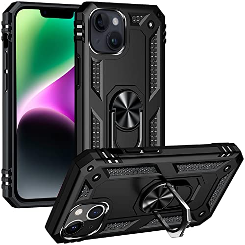 Verco Hybrid Armor Shield Case für iPhone 15 Hülle, extrem robust mit Magnet Fingerring Halter Handyhülle für Apple iPhone 15 Panzerhülle, Schwarz Verco Hybrid Armor Shield Case für iPhone 15 Hülle, extrem robust mit Magnet Fingerring Halter Handyhülle für Apple iPhone 15 Panzerhülle, Schwarz von Verco