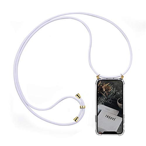 Verco Kordel Handyhülle für P20, Handykette für Huawei P20 Hülle mit Band 2. Generation Case zum umhängen, Weiss/Gold Verco Kordel Handyhülle für P20, Handykette für Huawei P20 Hülle mit Band 2. Generation Case zum umhängen, Weiss/Gold von Verco