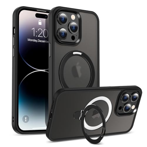 Verco Magnetischer Ring Ständer für iPhone 15 Pro Hülle, kompatibel mit MagSafe Stoßfest Luxury Translucent Handy Case für iPhone 15 Pro Schutzhülle Verco Magnetischer Ring Ständer für iPhone 15 Pro Hülle, kompatibel mit MagSafe Stoßfest Luxury Translucent Handy Case für iPhone 15 Pro Schutzhülle von Verco