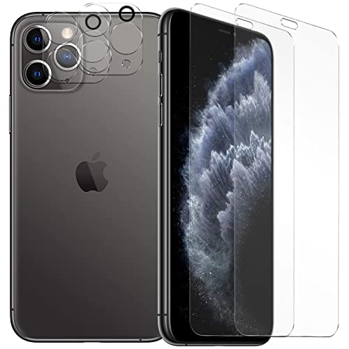 Verco Panzerglas für iPhone 11 Pro Schutzfolie, [Spar-Set 4in1, 2X Displayschutz, 2X Kameraschutz] Panzerfolie für Apple iPhone 11 Pro Folie von Verco