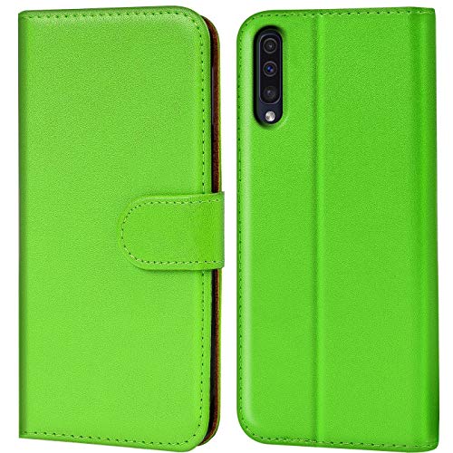 Verco Samsung Galaxy A30s Hülle, Handyhülle für Samsung A30s Tasche PU Leder Flip Case Schutzhülle Brieftasche - Grün von Verco