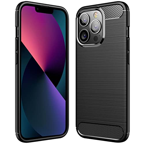 Verco Schutzhülle für Apple iPhone 13 Pro Max, robuste weiche Handyhülle für iPhone 13 Pro Max Hülle Silikon Case - Schwarz von Verco