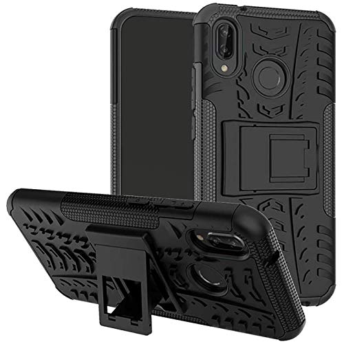 Verco Schutzhülle für Huawei P20 Lite Hülle, Armor Outdoor Handyhülle für P20 Lite Case Panzer Hardcase [Cover geeignet für Baustelle], Schwarz von Verco