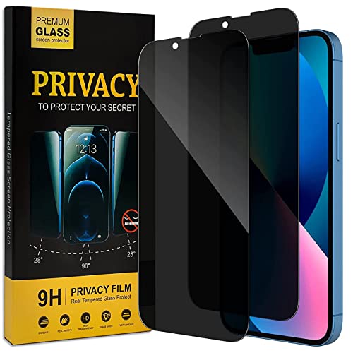 Verco Sichtschutz Full Screen Privacy Glas für iPhone 13 Mini Panzer Schutz Glas Folie Anti-Spy Schutzfolie, 2 Stück von Verco