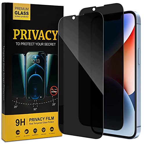 Verco Sichtschutz Full Screen Privacy Glas für iPhone 14 Panzer Schutz Glas Folie Anti-Spy Schutzfolie, 2 Stück von Verco