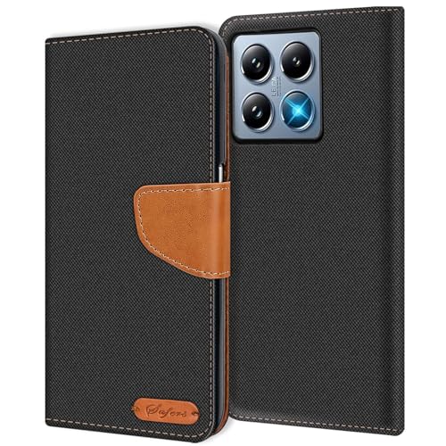 Verco kompatibel mit Xiaomi 14T Pro Hülle, Schutzhülle für Xiaomi 14T Pro 5G Tasche Denim Textil Book Case Flip Case Klapphülle, Schwarz Verco kompatibel mit Xiaomi 14T Pro Hülle, Schutzhülle für Xiaomi 14T Pro 5G Tasche Denim Textil Book Case Flip Case Klapphülle, Schwarz von Verco