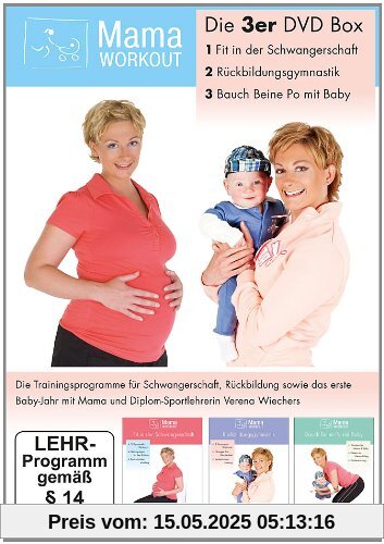 MamaWorkout - Die 3er DVD Box (Fit in der Schwangerschaft / Rückbildungsgymnastik / Bauch Beine Po mit Baby) von Verena Wiechers